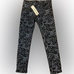 NWT Watson Monochrome Logo Print Jeans Size 30